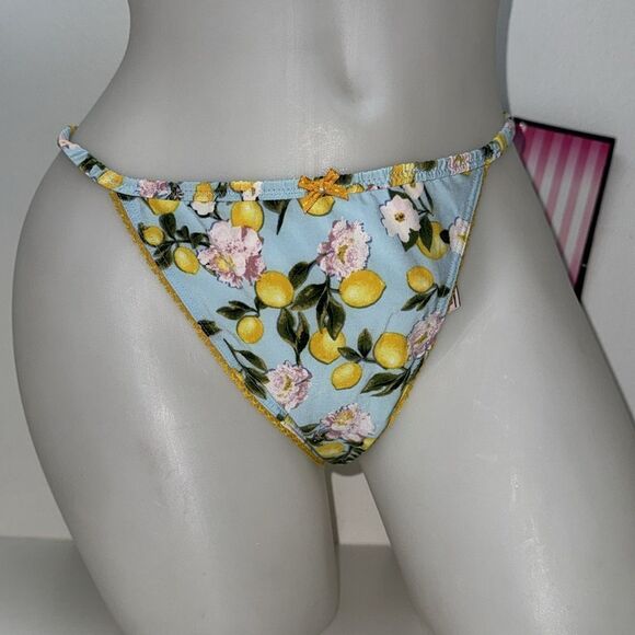 🍋Victoria's Secret lemon Bra Corset Set S-DD//Large v string New - Picture 8 of 10